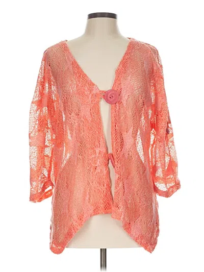 Pre-owned Lulu-b Cardigan Sweater In Orange