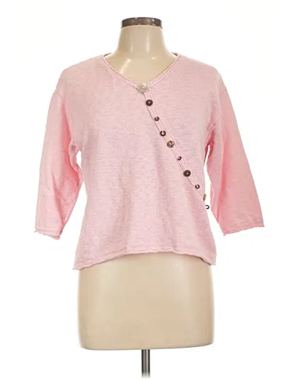 Pre-owned Lulu-b Cardigan Sweater In Pink