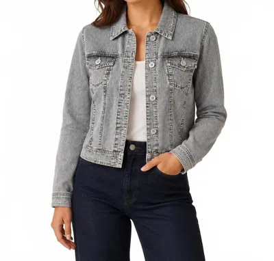 Lulu-b Chambray Jacket In Silver