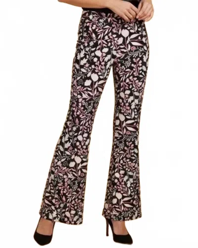 Lulu-b Colorful Palazzo Pants In Black/pink In Multi