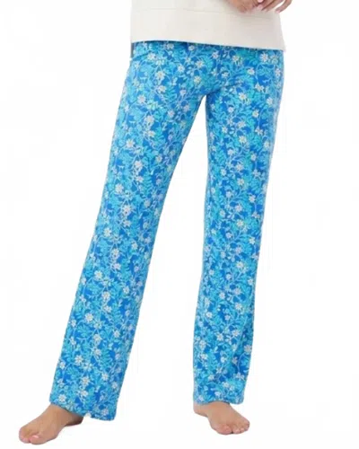 Lulu-b Colorful Palazzo Pants In Periwinkle/turquoise In Blue