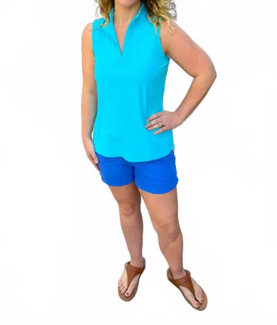 Lulu-b High Waist Pull-on Shorts With Pockets In Light Blue