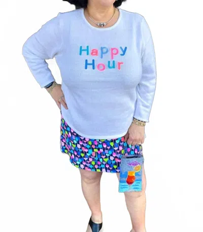 Lulu-b Knitted Scoopneck Sweater In Happy Hour In Multi