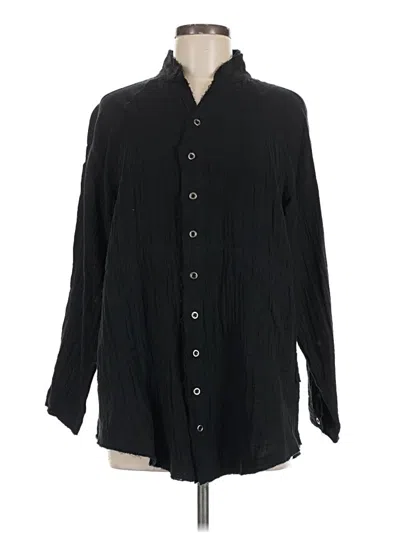 Pre-owned Lulu-b Long Sleeve Button Down Shirt In Black