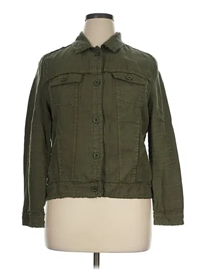 Pre-owned Lulu-b Long Sleeve Top Green Square Neckline Tops