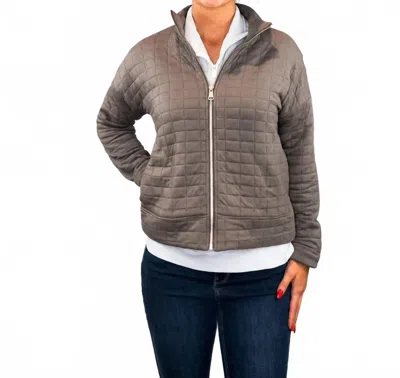Lulu-b Pillow Quilted Jacket In Charcoal In Brown