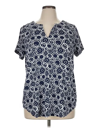 Pre-owned Lulu-b Short Sleeve Polo Shirt In Blue