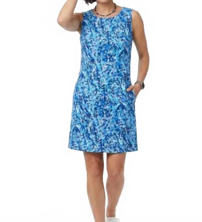 Lulu-b Sleeveless Round Neck Mini Dress In Blue/turquoise