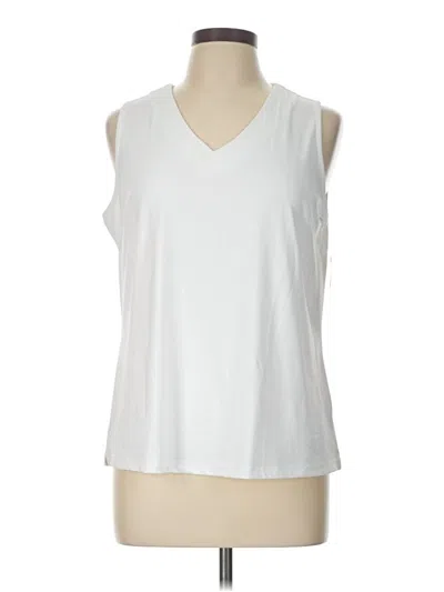 Lulu-b Sleeveless Top White V-neck Tops