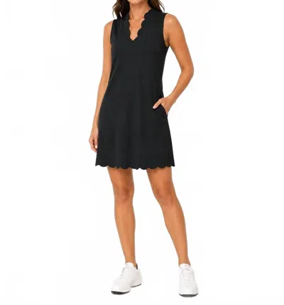 Lulu-b Women's Scalloped Sleeveless Dress In Black