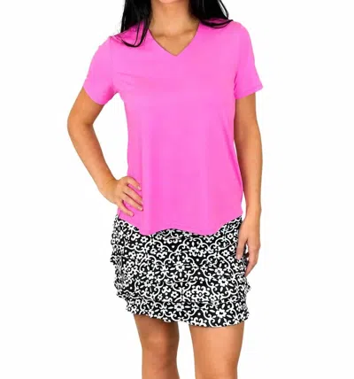 Lulu-b Women's Short Sleeve Top In Hot Pink