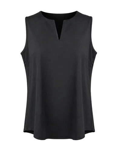 Lulu-b Women's Sleeveless Keyhole Top In Black