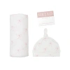 Lulujo Hello World Hat & Swaddle Set In Bows