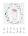 Lulujo Hello World Photo Blanket & Monthly Card Set - Baby