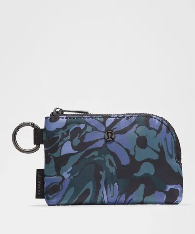 Lululemon - Clippable Card Pouch - Grey,/flower Meld Mini Multi/graphite Grey/gunmetal