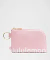 Lululemon - Clippable Card Pouch - Pink Haze/white