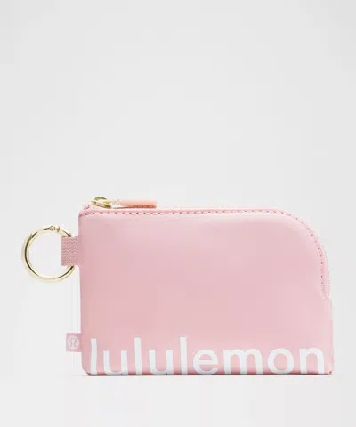Lululemon - Clippable Card Pouch - Pink Haze/white