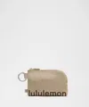 Lululemon - Clippable Card Pouch - Sheer Oak/lava Cake