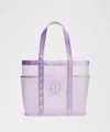 Shop Lululemon - Daily Multi-pocket Mesh Tote Bag 20l - Purple/lavender Frost