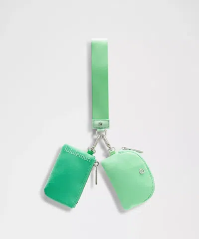 Lululemon - Dual Pouch Wristlet - Green/citra Lime/smoky Mint