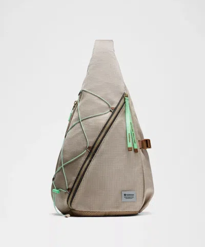 Lululemon - Fast Track Sling Bag 6.5l  - Khaki,neutral/sheer Oak/mocha/citra Lime