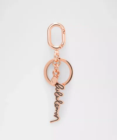 Lululemon Metal Script Keychain
