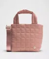 Lululemon - Quilted Grid Small Tote Bag 5l - Pink,pastel/spiced Chai/gold