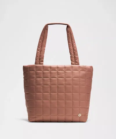 Lululemon - Quilted Grid Tote Bag 12l - Pink,pastel/spiced Chai