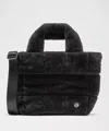 Lululemon Quilted Grid Tote Bag Mini 5l Plush Fleece In Gray