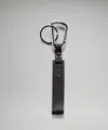 Lululemon Silicone Keychain In Black/silver