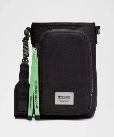 Lululemon - Water Bottle Crossbody With Front Pocket  - Black,neutral/black/citra Lime