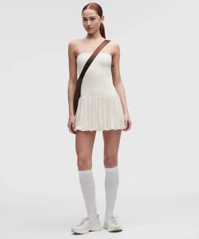 Lululemon 2-in-1 Bubble-hem Mini Dress In Neutral