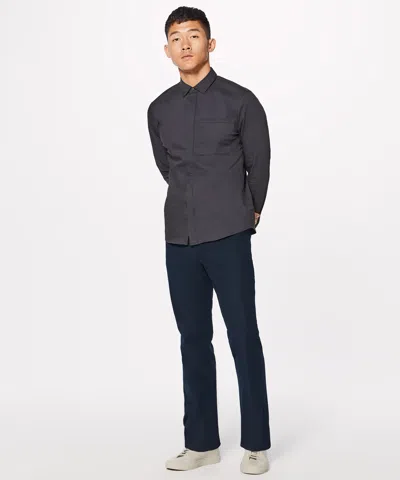 Lululemon Abc Classic-fit 5 Pocket Pant 34l Warpstreme In Navy