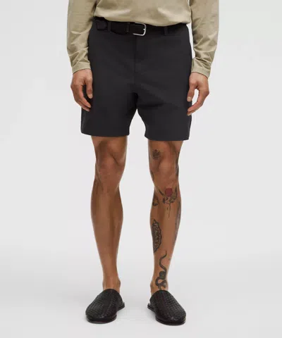 Lululemon Abc Classic-fit Short 7" Stretch Cotton Versatwill In Black