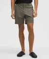 Lululemon Abc Classic-fit Shorts 7" Stretch Cotton Versatwill In Green