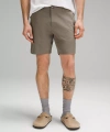 Lululemon Abc Classic-fit Shorts 7" Wovenair In Brown