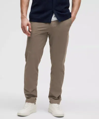 Lululemon Abc Classic-fit Trousers 30l Stretch Cotton Versatwill In Brown
