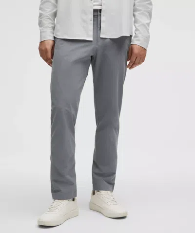 Lululemon Abc Classic-fit Trousers 32l Stretch Cotton Versatwill In Gray