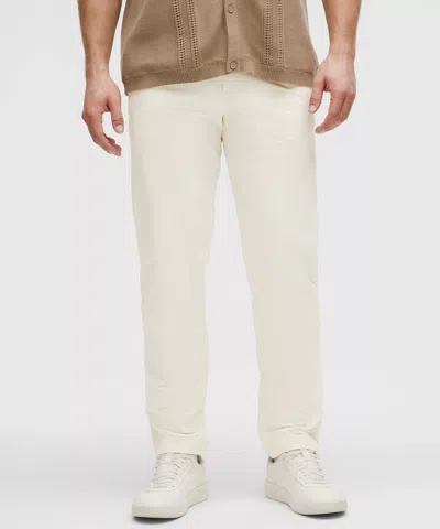Lululemon Abc Classic-fit Trousers 34l Stretch Cotton Versatwill In White