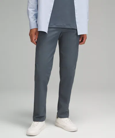 Lululemon Abc Classic-fit Trousers 34l Stretch Cotton Versatwill In Gray
