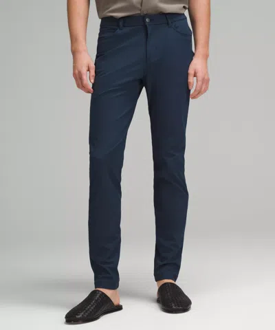 Lululemon Abc Skinny-fit 5 Pocket Pants 30l Warpstreme In Blue