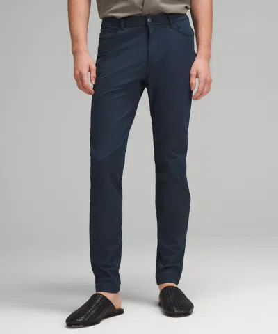 Lululemon Abc Skinny-fit 5 Pocket Pants 32l Warpstreme In Blue