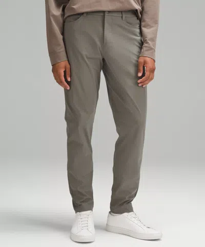 Lululemon Abc Slim-fit 5 Pocket Pants 34l Warpstreme In Gray