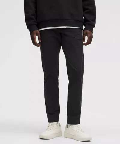 Lululemon Abc Slim-fit 5 Pocket Pants 32l Stretch Cotton Versatwill In Black