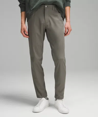 Lululemon Abc Slim-fit 5 Pocket Pants 32l Warpstreme In Gray