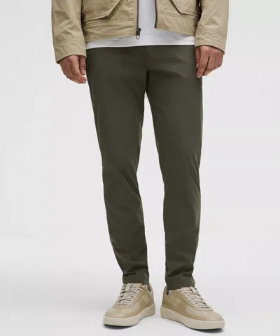 Lululemon Abc Slim-fit 5 Pocket Pants 34l Warpstreme In Green