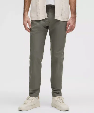 Lululemon Abc Slim-fit Trousers 30l Smooth Twill In Green