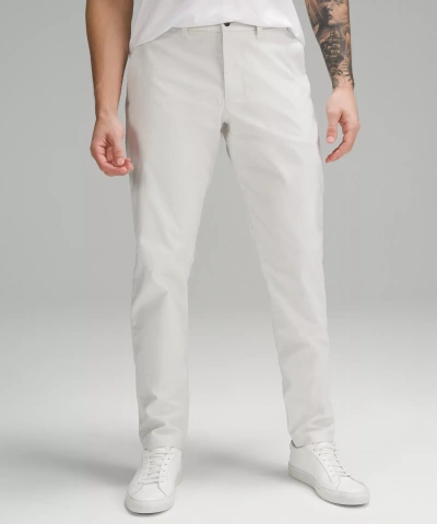 Lululemon Abc Slim-fit Trousers 30"l Smooth Twill In White