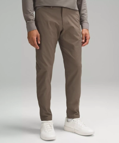 Lululemon Abc Slim-fit Trousers 32l Smooth Twill In Neutral