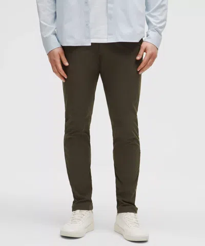 Lululemon Abc Slim-fit Trousers 32l Warpstreme In Green